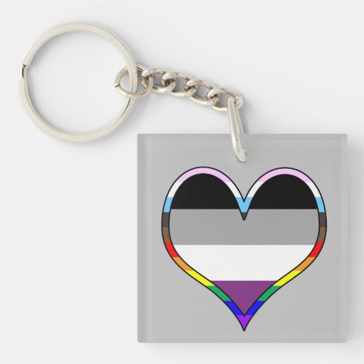 Ace Pride Heart Keychain (voorkant)
