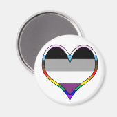 Ace Pride Heart Magnet Magneet (Voorkant / Achterkant)