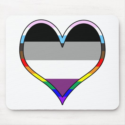 Ace Pride Heart Muismat (Voorkant)