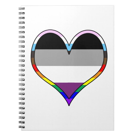 Ace Pride Heart Notitieboek (Voorkant)