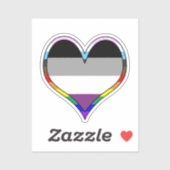 Ace Pride Heart Sticker (Vel)