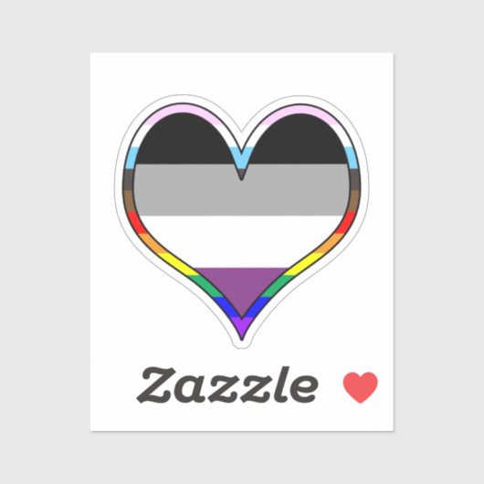 Ace Pride Heart Sticker (Vel)