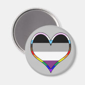 Ace Pride Magnet de coeur (Recto/Verso)