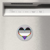 Ace Pride Magnet de coeur (In Situ (Lave-vaisselle))