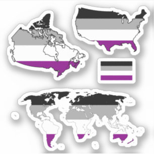 Ace Pride Maps I Sticker