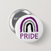 Ace Pride Painted Crayon Rainbow Ronde Button 5,7 Cm (Voorkant /achterkant)