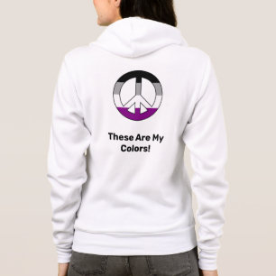 Ace pride vlag en vredesteken met een aangepaste t hoodie