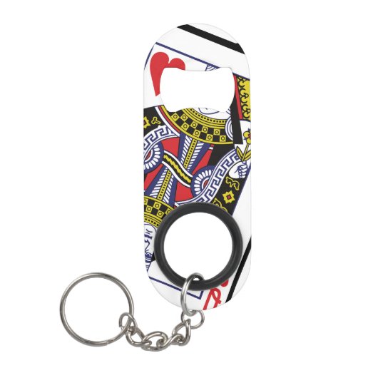 Ace & Queen of Hearts 21st Birthday Mini Flessenopener (Voorkant)