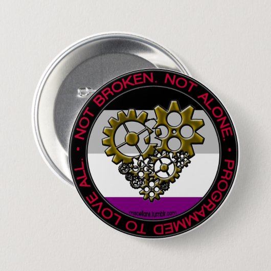Ace Robot Pride - Groot Ronde Button 7,6 Cm (Voorkant /achterkant)