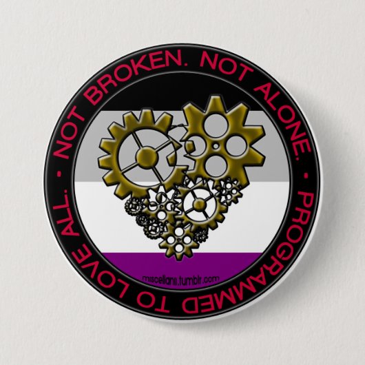 Ace Robot Pride - Groot Ronde Button 7,6 Cm (Voorkant)