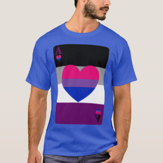 Ace-speelkaart Asexual en Biromantic T-shirt