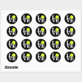 Ace Tennis LOVE Ronde Sticker (Vel)