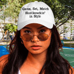 Ace the Style Game - Casquette de badminton brodé<br><div class="desc">Allez sur le terrain avec confiance et flair avec notre Casquette de badminton brodé Ace the Style Game exclusif. Conçu pour les amateurs de sport, ce casquette blanc haut de gamme se targue d'une déclaration audacieuse qui dit "Jeu, Set, Match - Shuttlecockin’ in Style", capturant parfaitement l'esprit du badminton. La...</div>