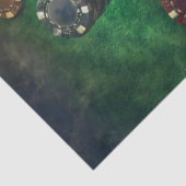 Ace van Clubs & Poker Chips, Gaming Tissuepapier (Detail)