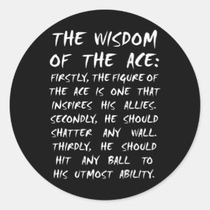 ace volleyball wisdom anime manga cosplay ronde sticker