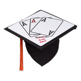 Aced it | Funny Custom Graduy Cap Topper White