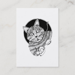 ACEO Art Trading Card "Clinton's Cat" Visitekaartje