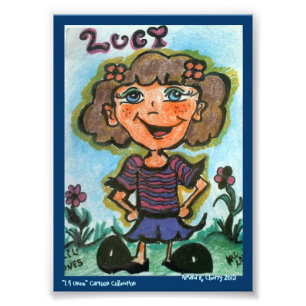 ACEO "LUCY"-Cartoon door kunstenaar Ariana R. Cher Foto Afdruk