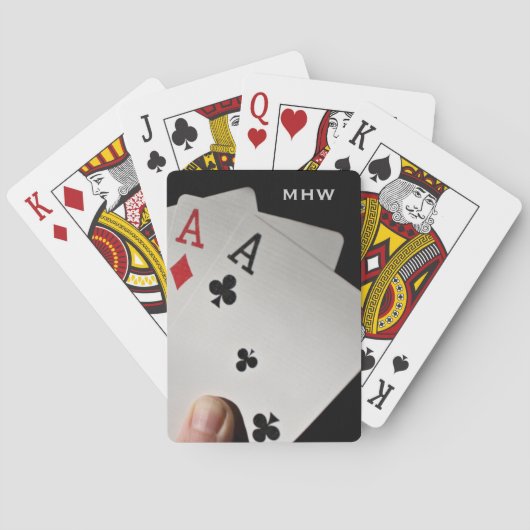 Aces aangepaste monogram speelkaarten (Achterkant)