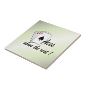 Aces Above the Rest Green Tegeltje (Zijkant)