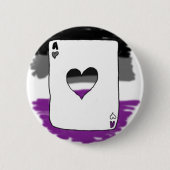 "Aces" Asexual Pride Button (Voorkant)
