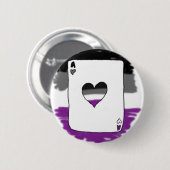 "Aces" Asexual Pride Button (Voorkant /achterkant)