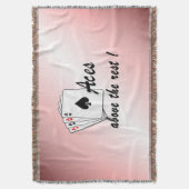 Aces boven de Rest Roze Deken (Voorkant Verticaal)