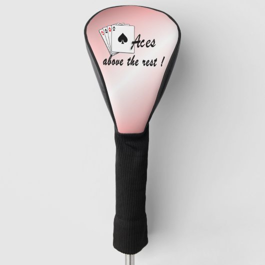 Aces boven het Rest Red Golfheadcover (Voorkant)