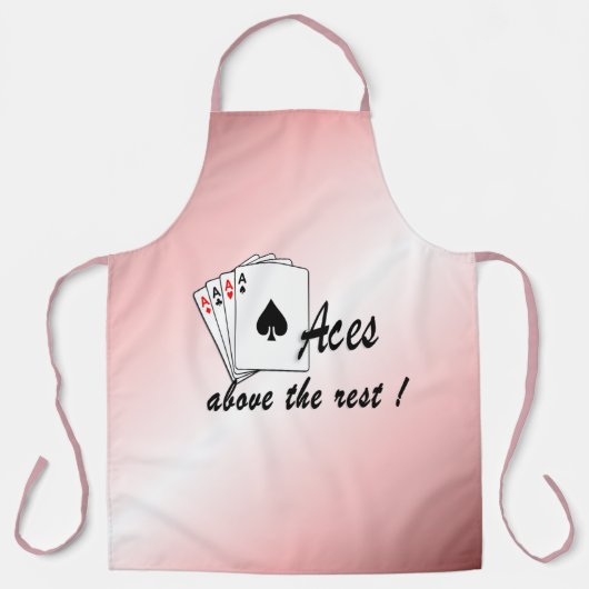 Aces boven het Rest Red Schort (Voorkant)