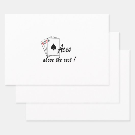 Aces boven het Rest White Inpakpapier Vel (Set)