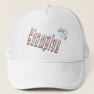 Aces Champion Logo gemaakt van pokerkaarten, Trucker Pet