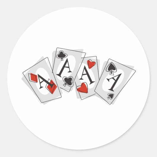 Aces High Ronde Sticker (Voorkant)