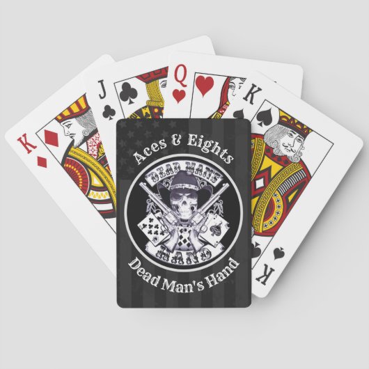 Aces N Eight Dead Man HandAmerikaanse vlag Pokerkaarten (Achterkant)