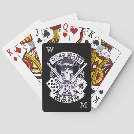 Aces N Eight Dead Man Personal Monogram Pokerkaarten (Achterkant)