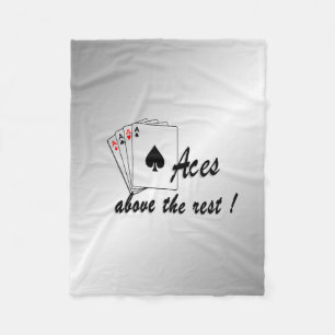 Aces Poker Hand Fleece Deken