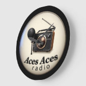 Aces retro wandklok grote klok (Hoek)