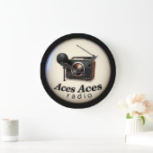 Aces retro wandklok grote klok (Huis)