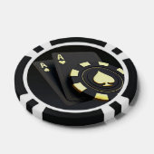 "Aces" Zwart Poker Chips (Enkel)