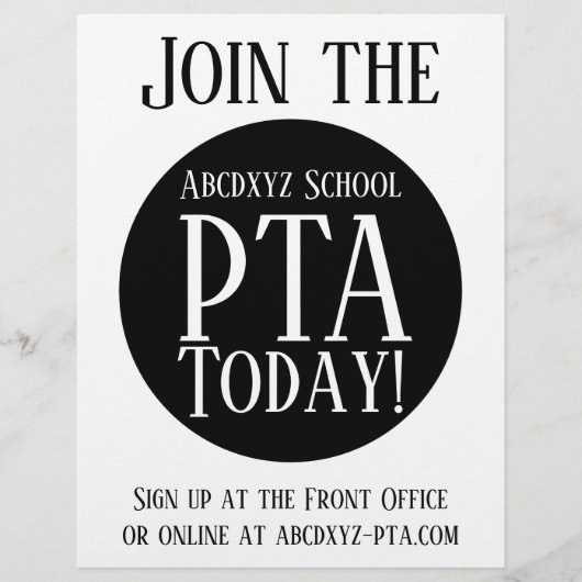 Aceserif PTA Flyer (Voorkant)