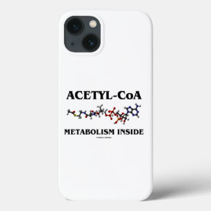Acetyl-CoA metabolisme in chemisch molecuul iPhone 13 Hoesje