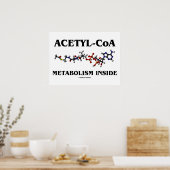 Acetyl-CoA metabolisme in de binnenkant (chemisch Poster (Keuken)
