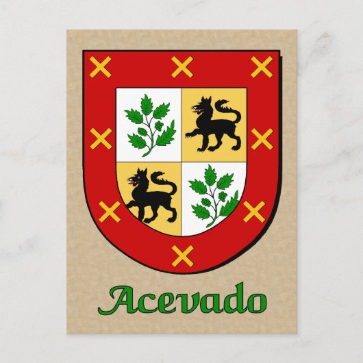 Acevado Family Shield Briefkaart (Voorkant)