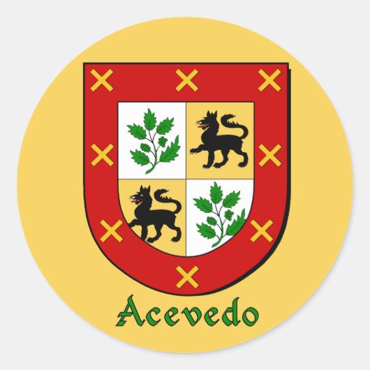 Acevedo Family Shield Stickers (Voorkant)