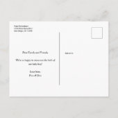 Ach Baby Blue Custom Foto Boy Aankondiging (Achterkant)