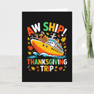 Ach Grappige Kalkoen Thanksgiving Cruise Familie M Kaart