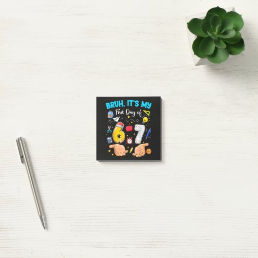 Ach, het is mijn eerste dag terug naar school post-it® notes (Kantoor)