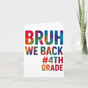 Ach man, we zijn terug 4e klas eerste schooldag ma kaart