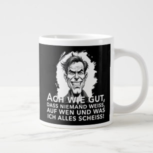 Ach wie goed, dat niemand weet waar ik... extra grote beker