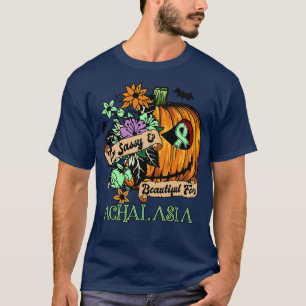 Achalasia Awareness retro halloween enge pompoen T-shirt