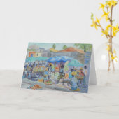 ACHAT DANS la carte de voeux du HAÏTI (Fleur jaune)